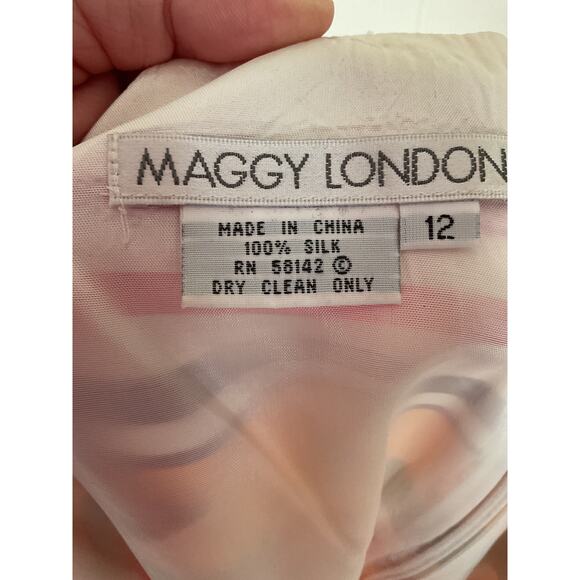 Maggy London SILK Sleeveless Dress Size 12 - Picture 9 of 9